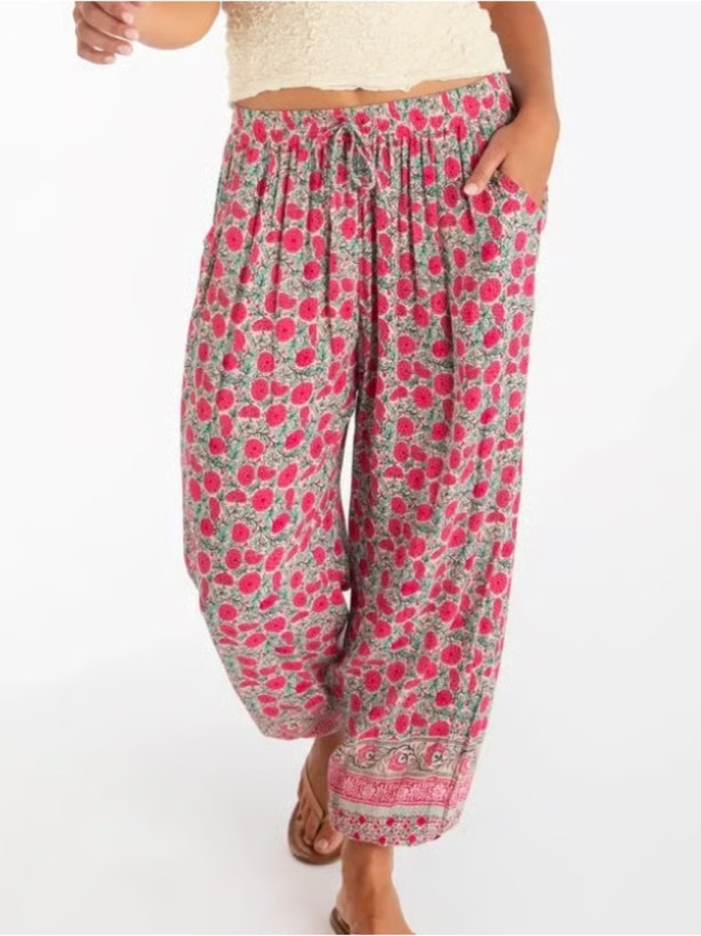 Natural Life Allison Pants in Pink Puff Floral